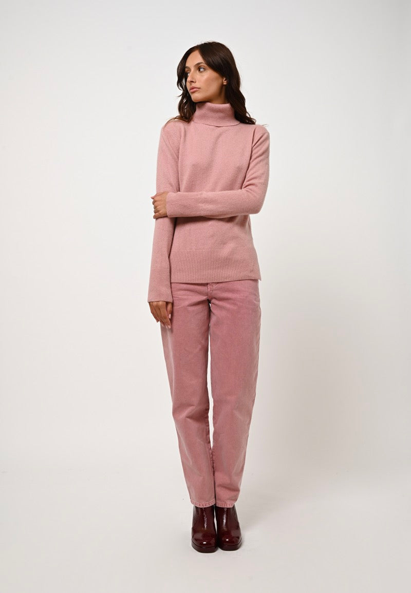 Roll-Neck Jumper - Fornet - Rosewood