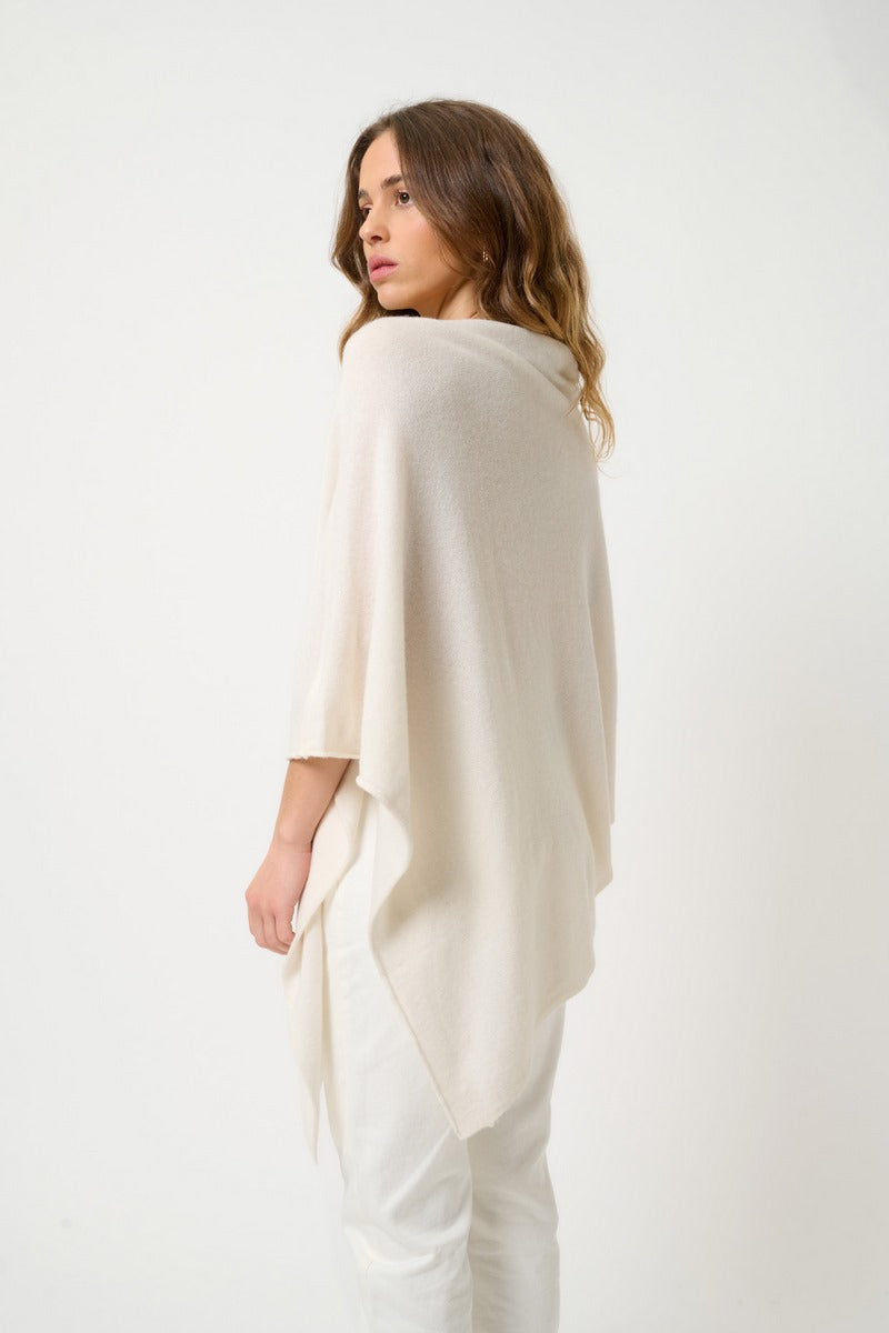 Poncho - 100% Cachemire 2 Fils - Ivoire - Femme