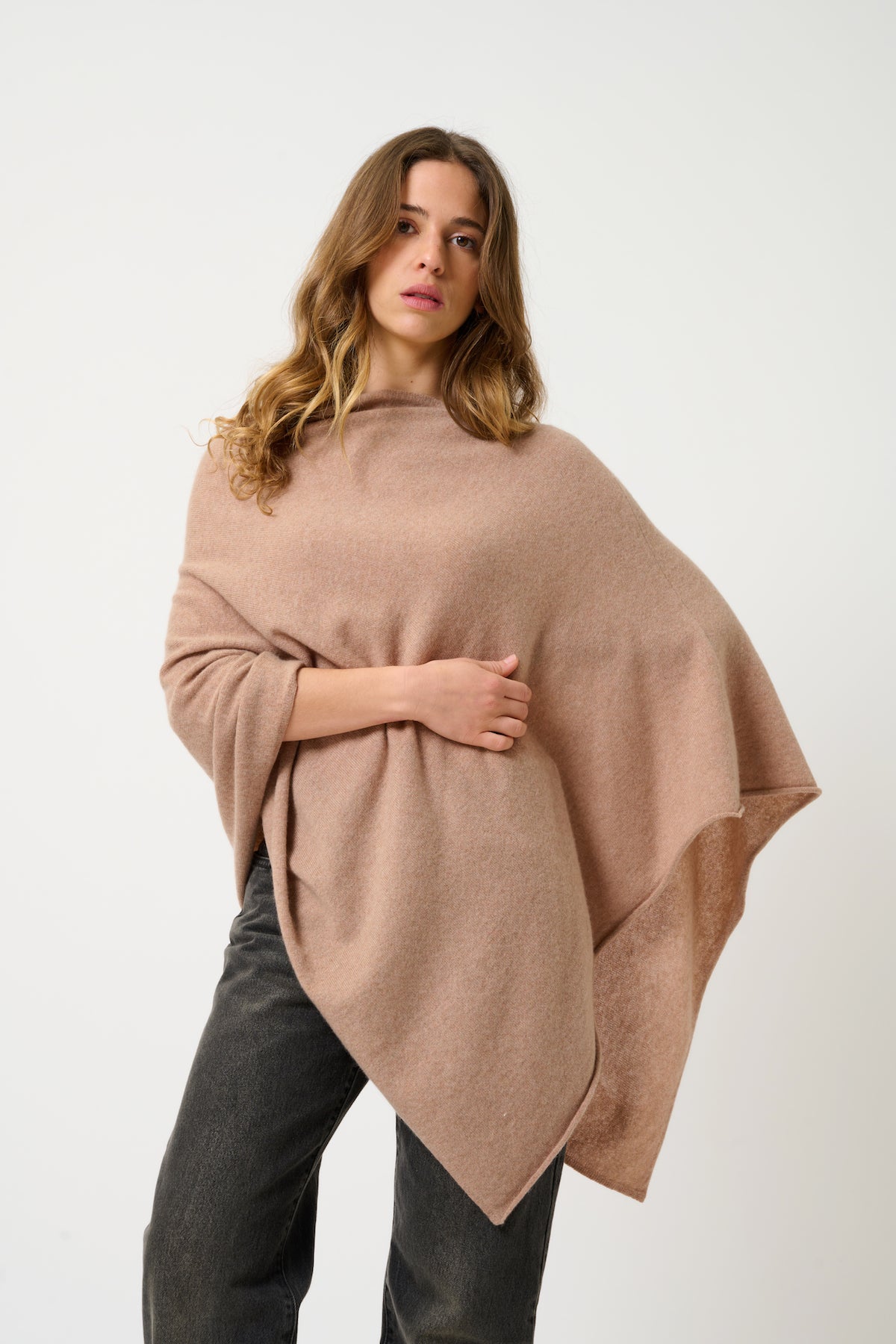 Poncho - Carra - Camel Marl
