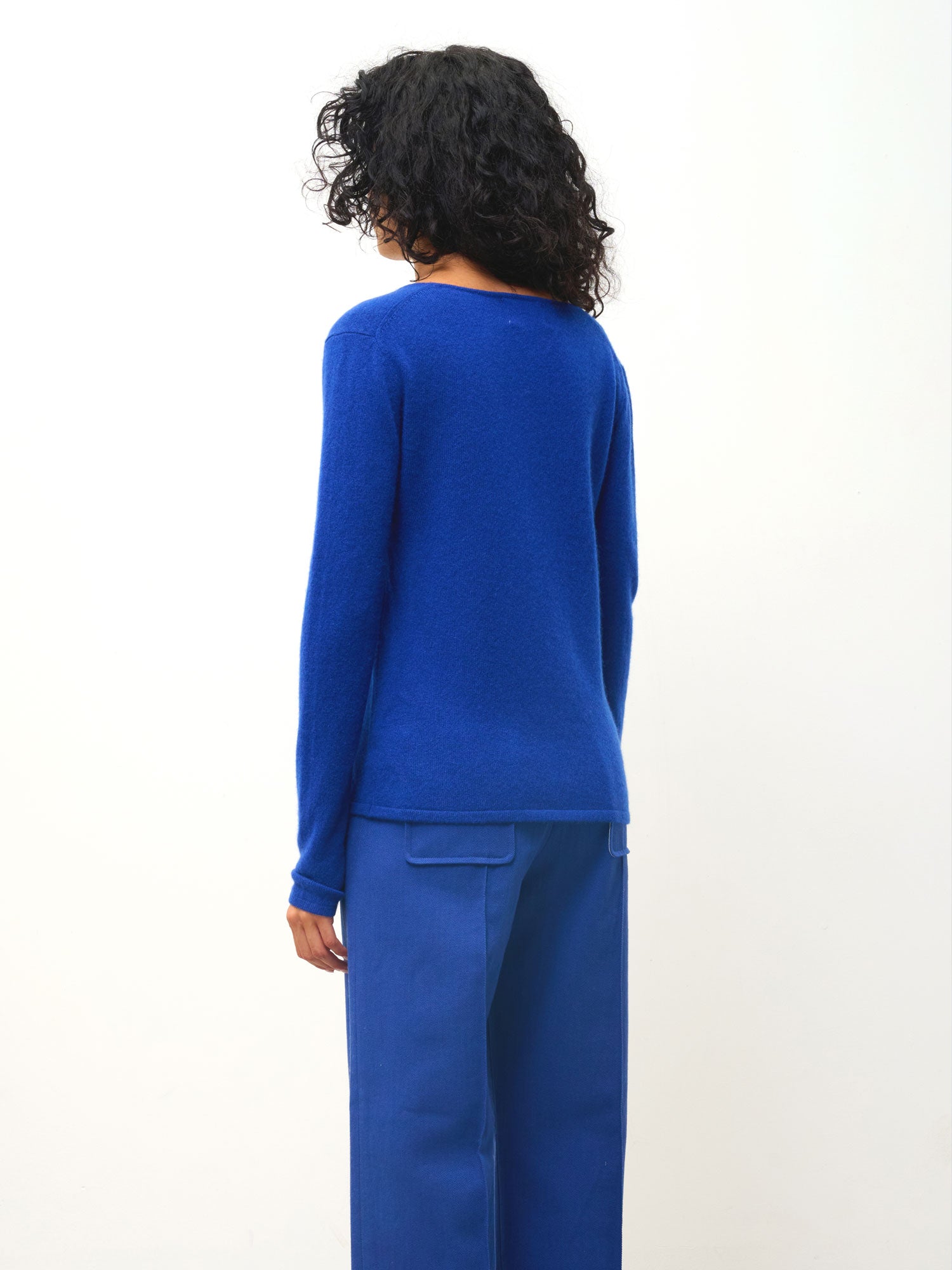 Pull Col V - Galise - Bleu