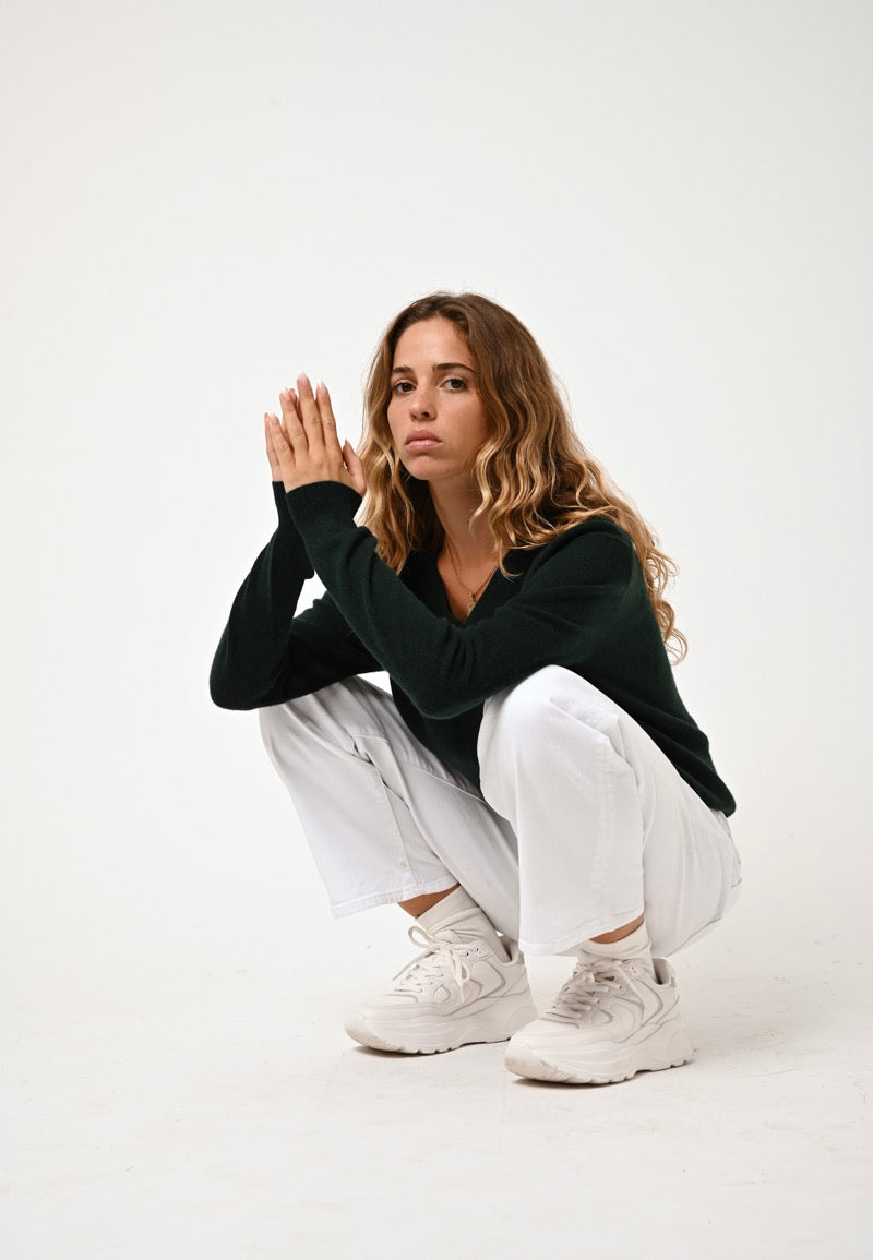 V-Neck Jumper - Gardoria - Cypress
