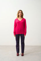 Jersey Cuello Pico - Gardoria - Fucsia