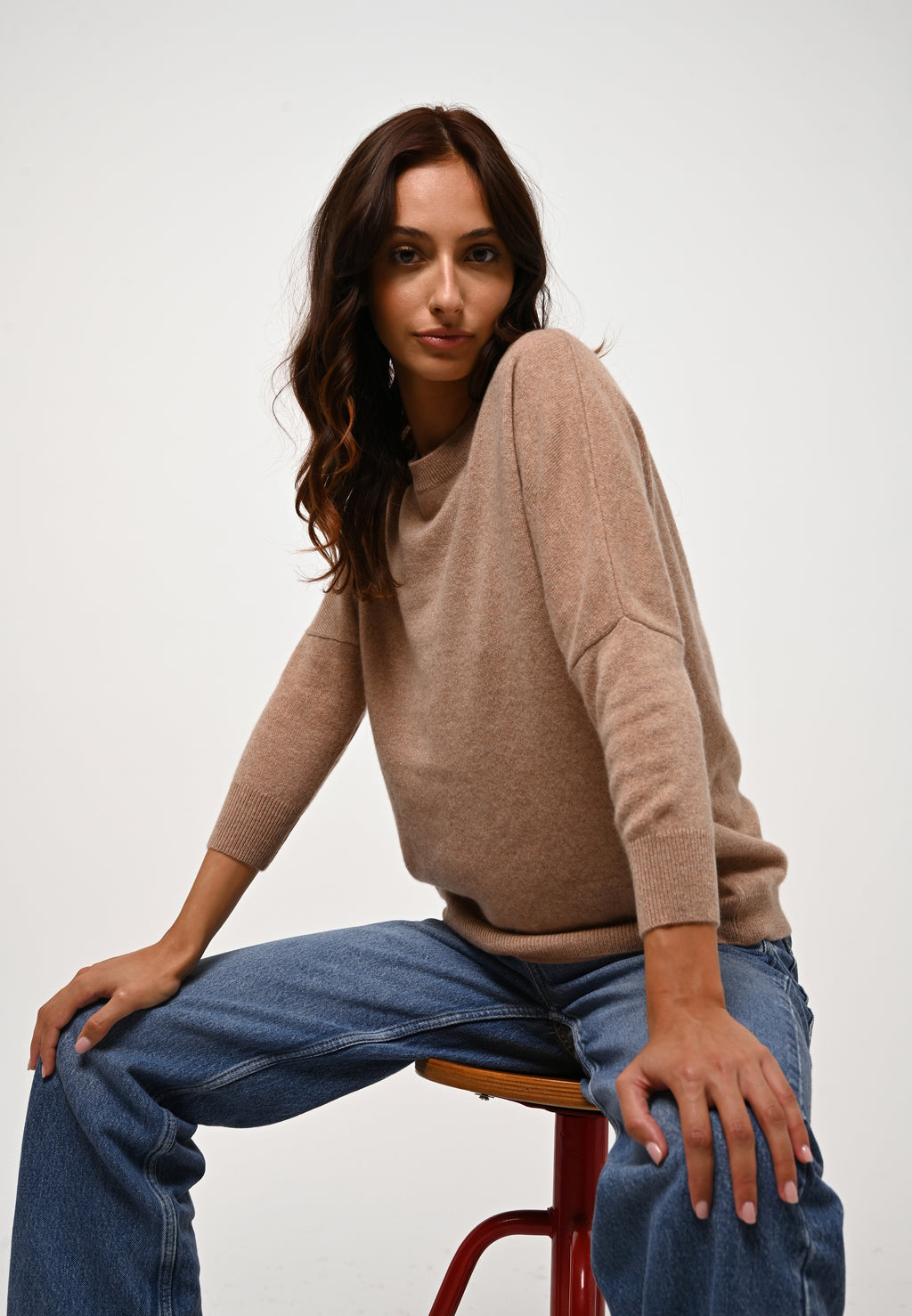 Batwing Jumper - Goléon - Mottled Camel