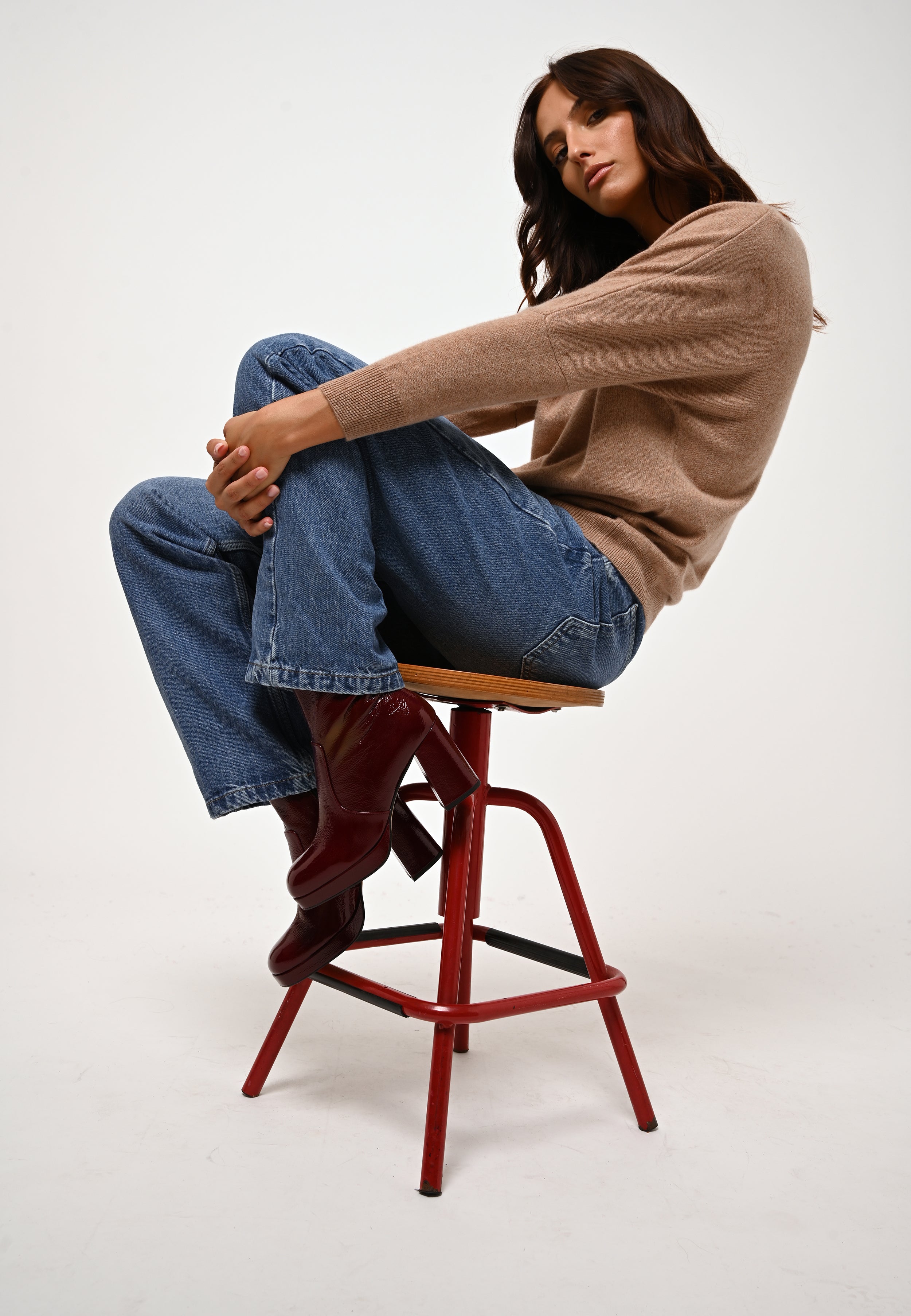 Batwing Jumper - Goléon - Mottled Camel