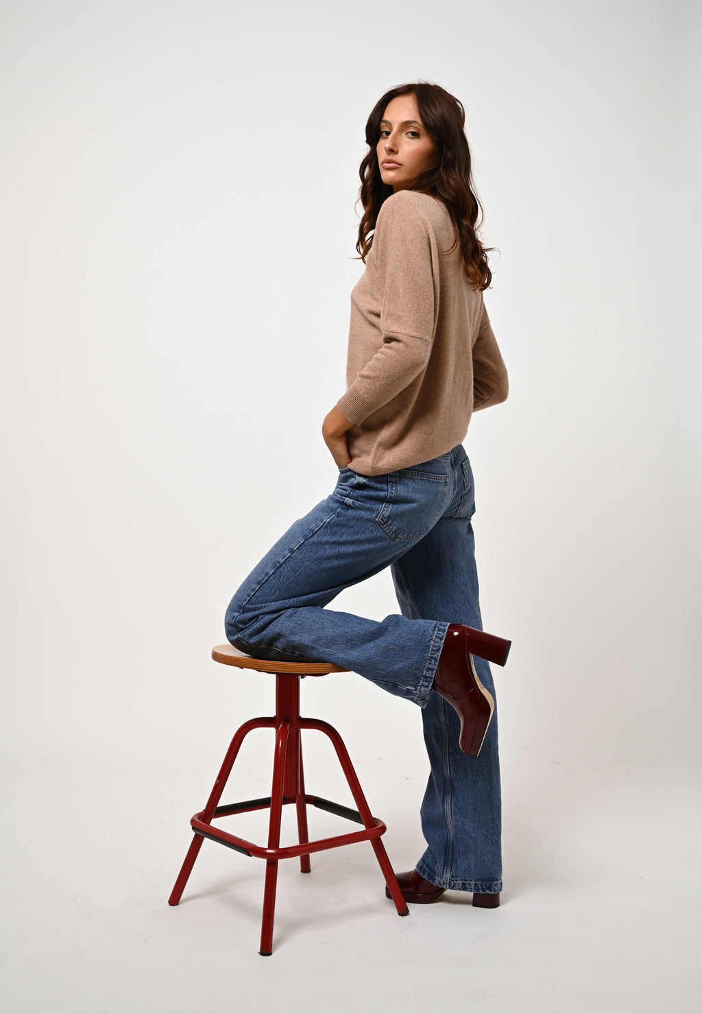 Batwing Jumper - Goléon - Mottled Camel