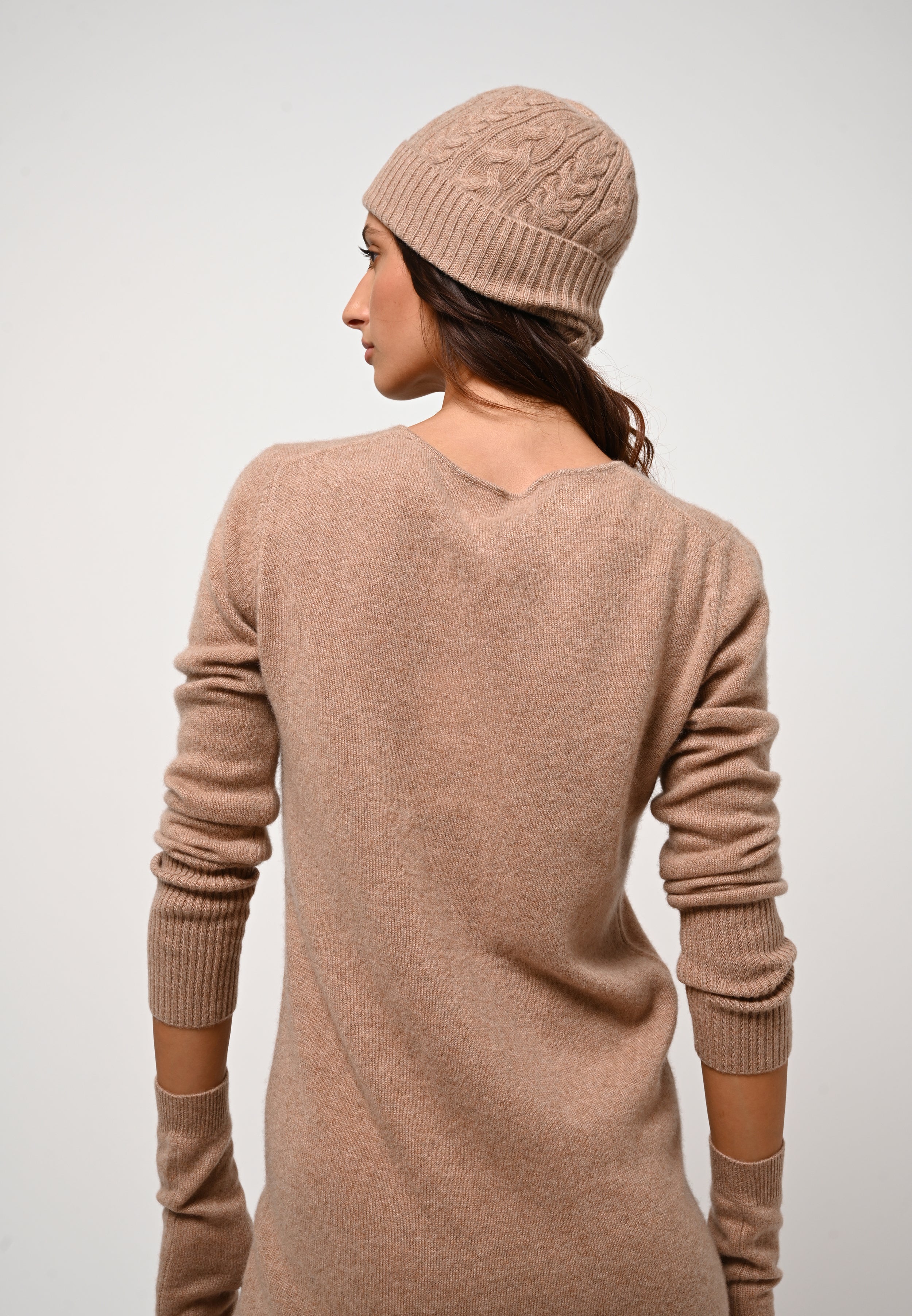 Robe Col Rond - Armet - Camel Chiné