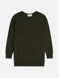 Round-Neck Button-Back Jumper - Estaris - Khaki