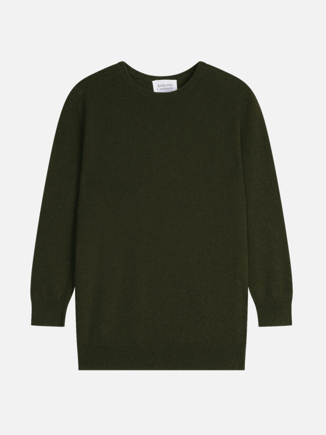 Round-Neck Button-Back Jumper - Estaris - Khaki