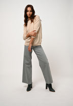 Back-Buttoned Crew-Neck Jumper - Estaris - Sand
