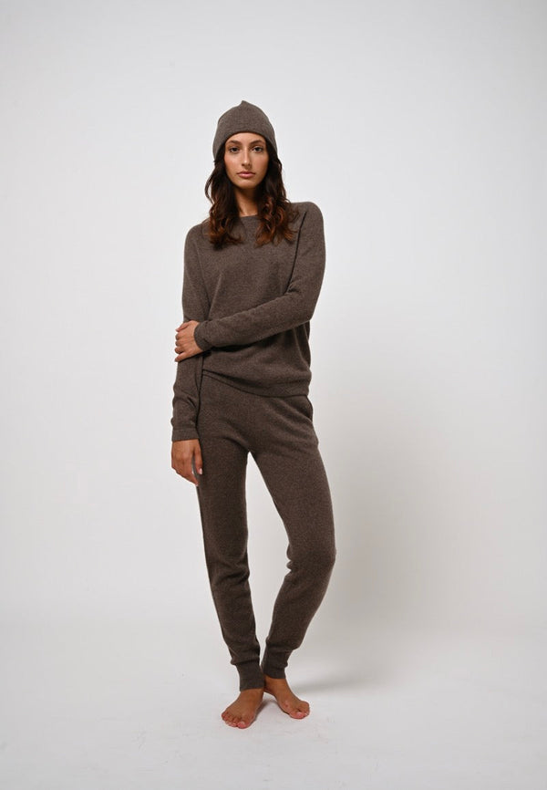 Pull Col Rond - Ecrin - Marron