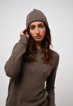 Round Neck Sweater - Ecrin - Brown