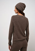 Round Neck Sweater - Ecrin - Brown