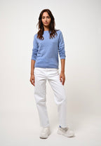 Round-Neck Jumper - Ecrin - Sky
