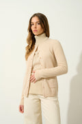 Cardigan Col Rond - Caron - Beige
