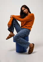 Pull Col Bateau - Criou - Orange