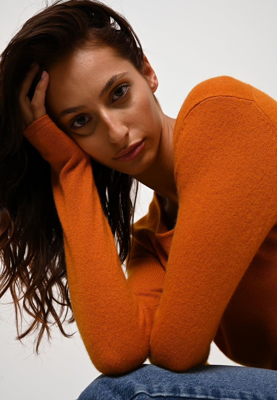 Boat-Neck Jumper - Criou - Orange