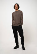 Pull Col Rond - Aiglière - Taupe Chiné