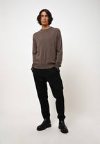 Pull Col Rond - Aiglière - Taupe Chiné
