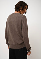 Pull Col Rond - Aiglière - Taupe Chiné