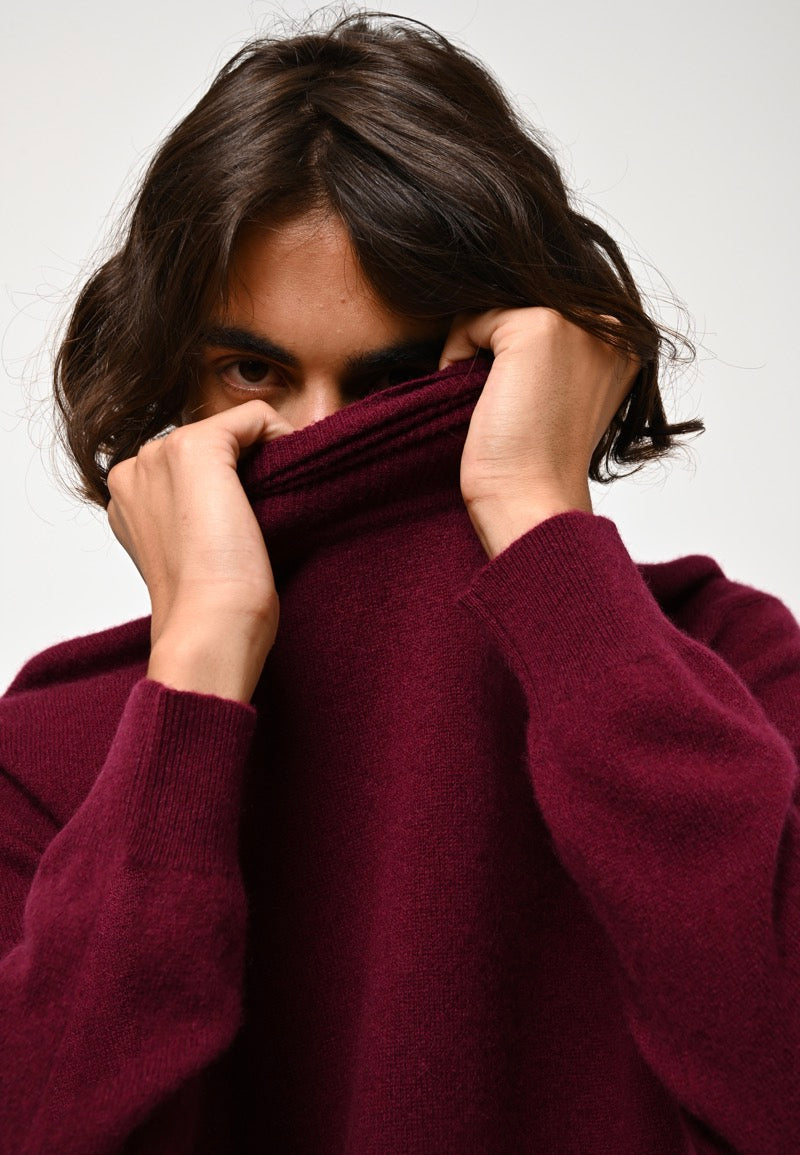 Jersey de cuello alto - Bange - Burdeos