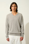 Jersey de cuello en V - Timeo - Nube Jaspeada