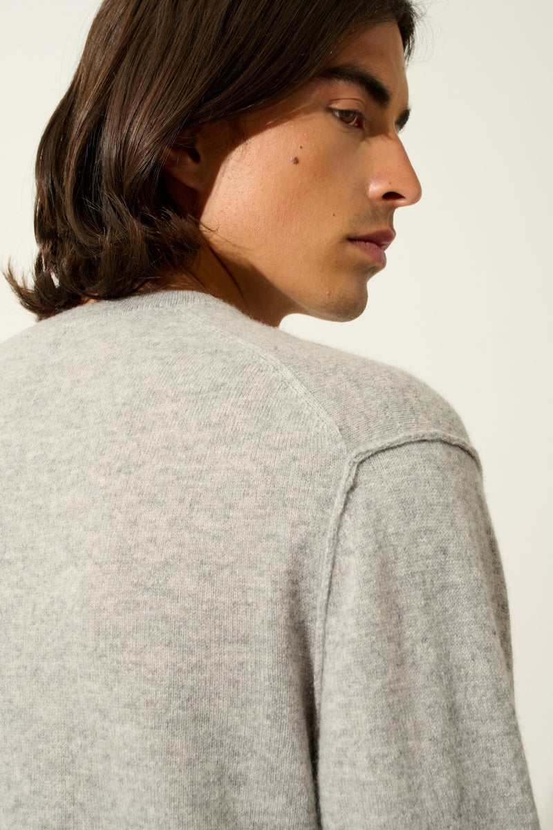 Jersey de cuello en V - Timeo - Nube Jaspeada