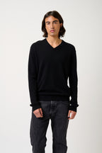 V-Neck Jumper - Timeo - Black
