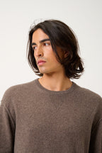 Pull Col Rond - Nolan - Taupe Chiné