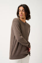 Pull Col Rond - Nolan - Taupe Chiné