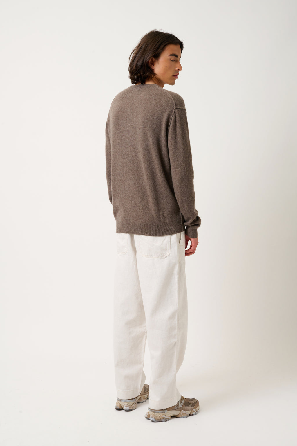 Pull Col Rond - Nolan - Taupe Chiné