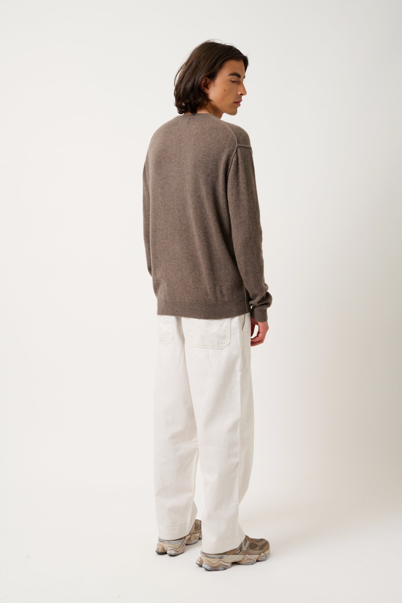 Pull Col Rond - Nolan - Taupe Chiné