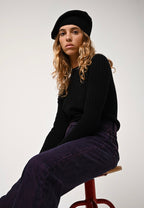 Jersey de cuello redondo - Bella - Negro