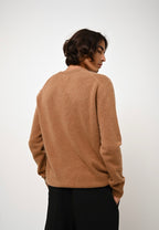 Jersey de cuello en V de 4 hilos - Victor - Avellana