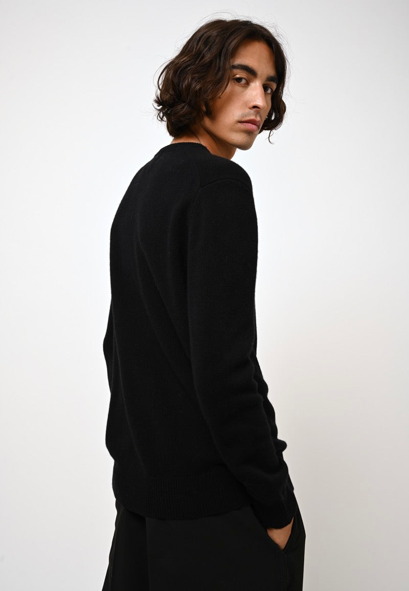 Pull Col Rond 4 Fils - Victo - Noir