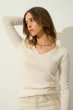 V-Neck 4-Ply Jumper - Chelsea - Ivory