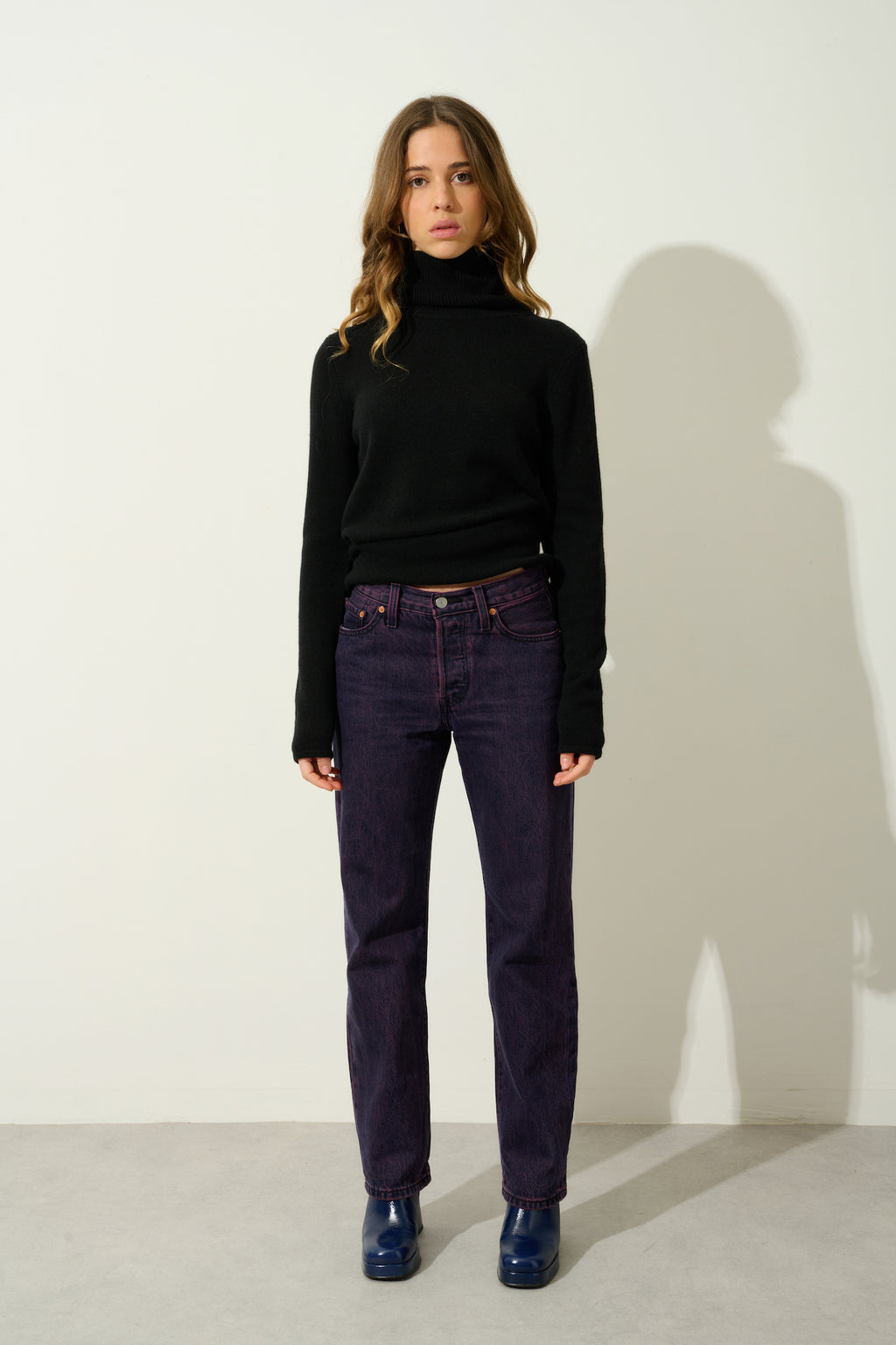Jersey Cuello Vuelto 4 Hilos - Linda - Negro