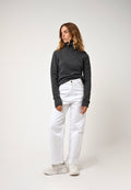 4-Ply Roll-Neck Jumper - Linda - Heathered Anthracite