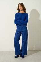 4-Ply Round Neck Jumper - Ivy - Ultramarine