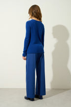 4-Ply Round Neck Jumper - Ivy - Ultramarine