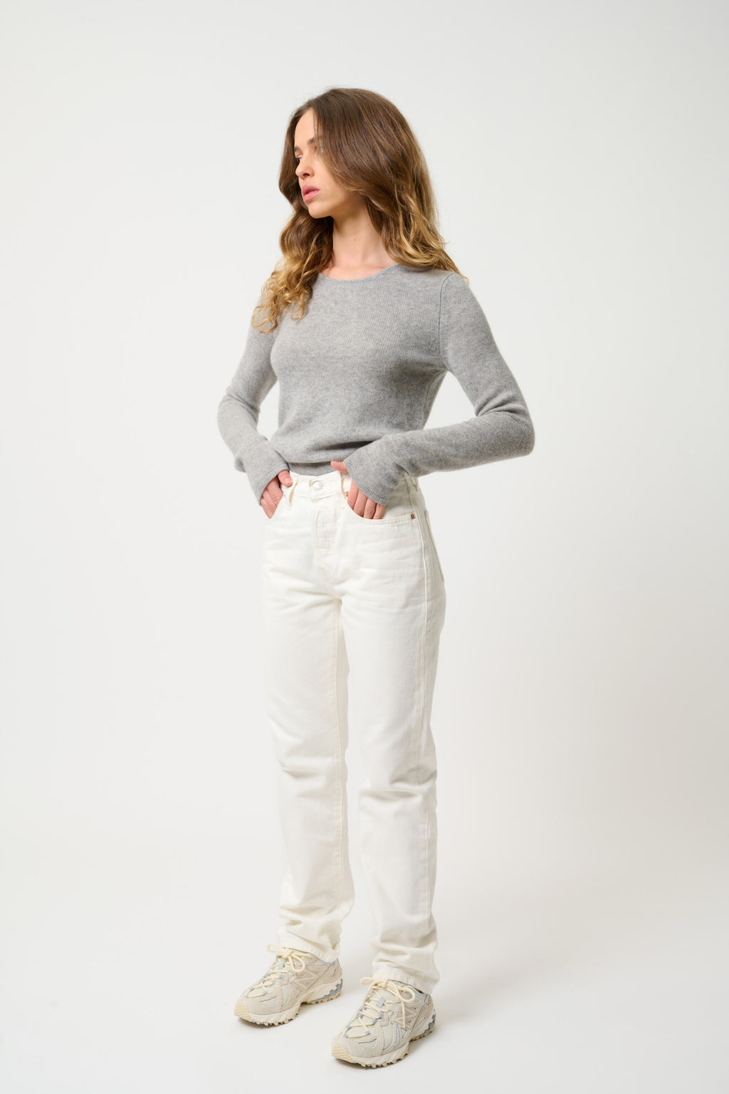 Pull Col Rond 4 Fils - Ivy - Nuage Chiné