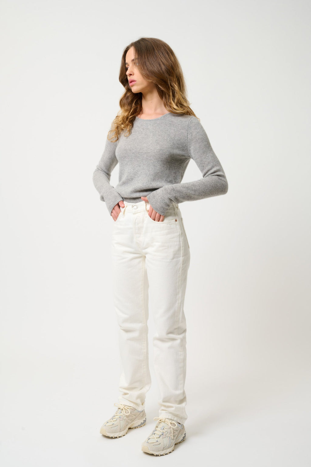 Pull Col Rond 4 Fils - Ivy - Nuage Chiné