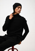 Pull Col Roulé 4 Fils Martin - Noir - 100% Cachemire 4 Fils
