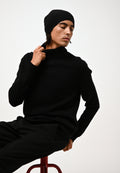4-Ply Roll Neck Jumper - Martin - Black