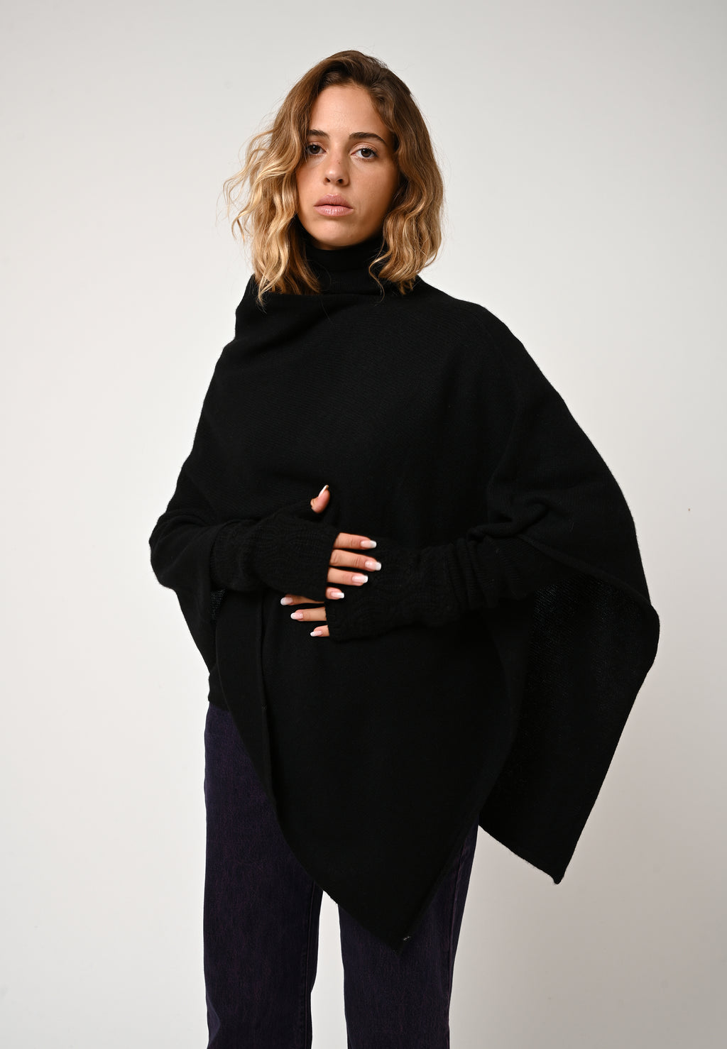 4-Ply Poncho - Meryl - Black