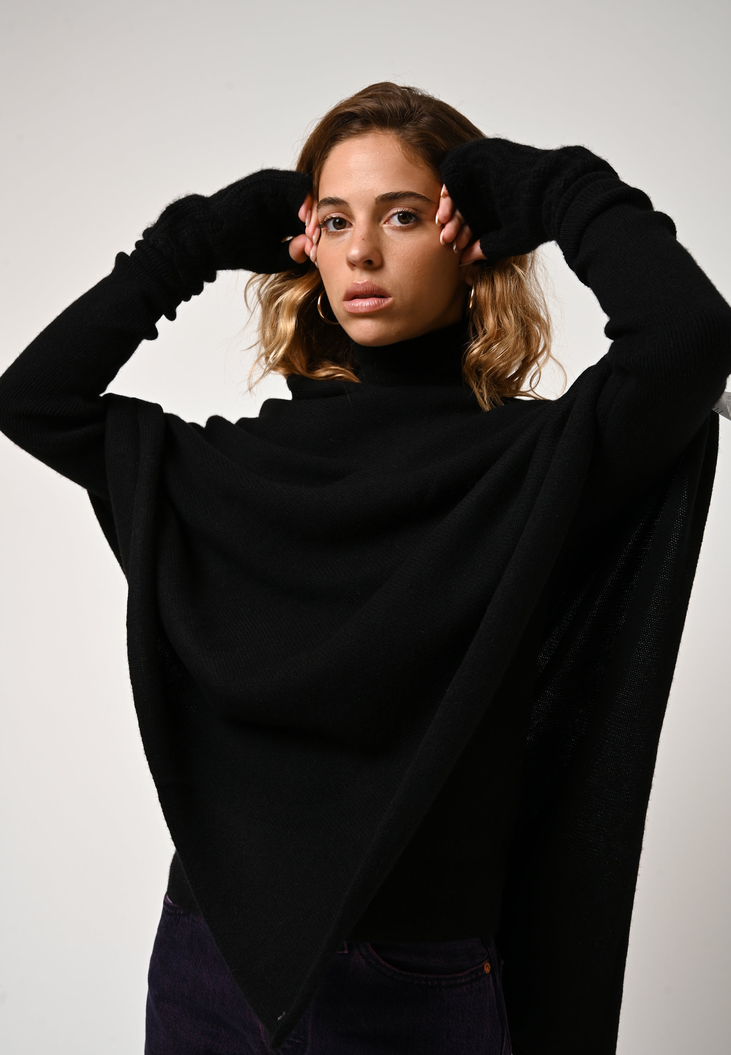 4-Ply Poncho - Meryl - Black