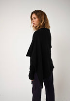 Poncho 4 Fils Meryl - Negro - 100% Cachemira 4 Hilos