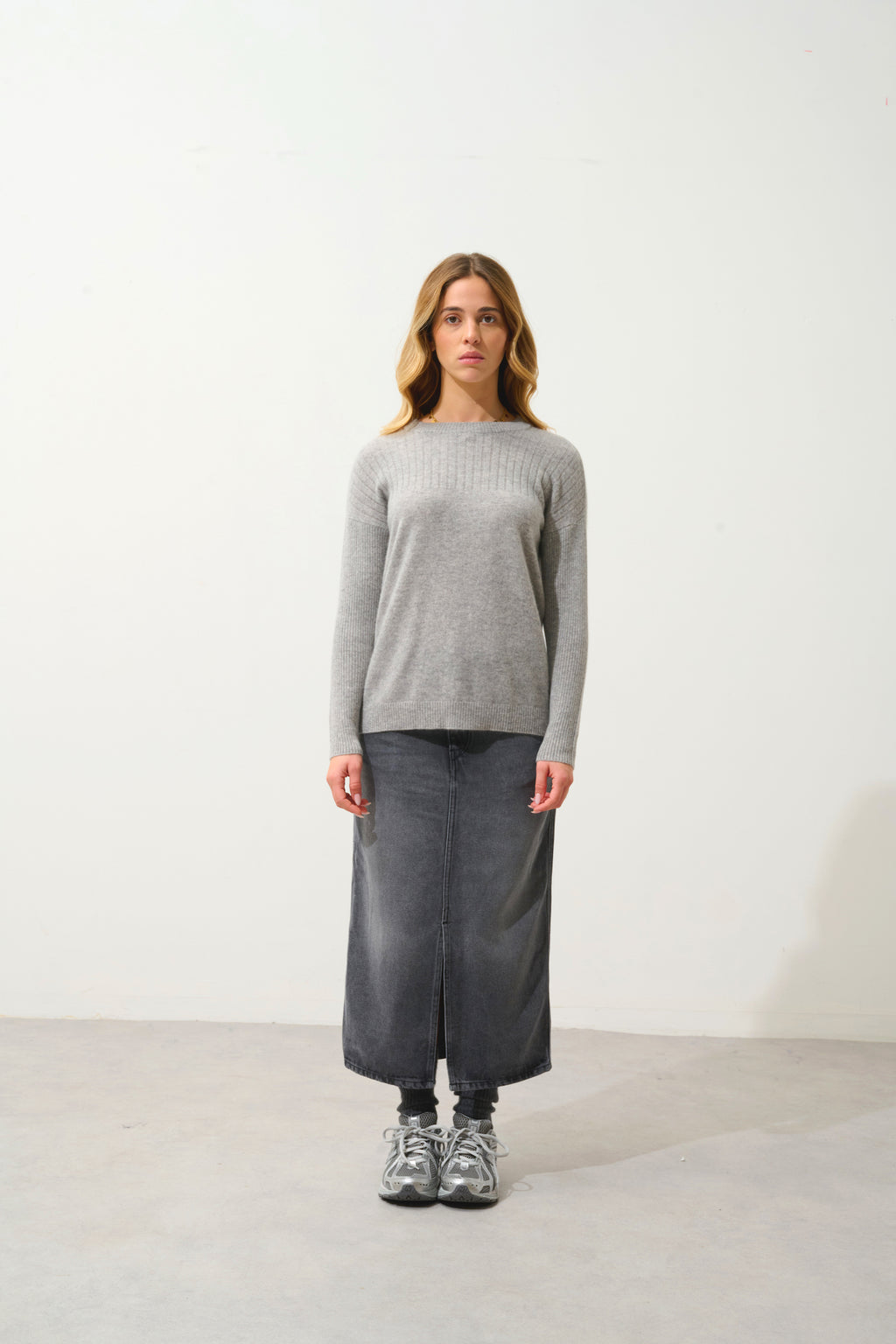 Jersey de cuello redondo - Daria - Nube Jaspeada
