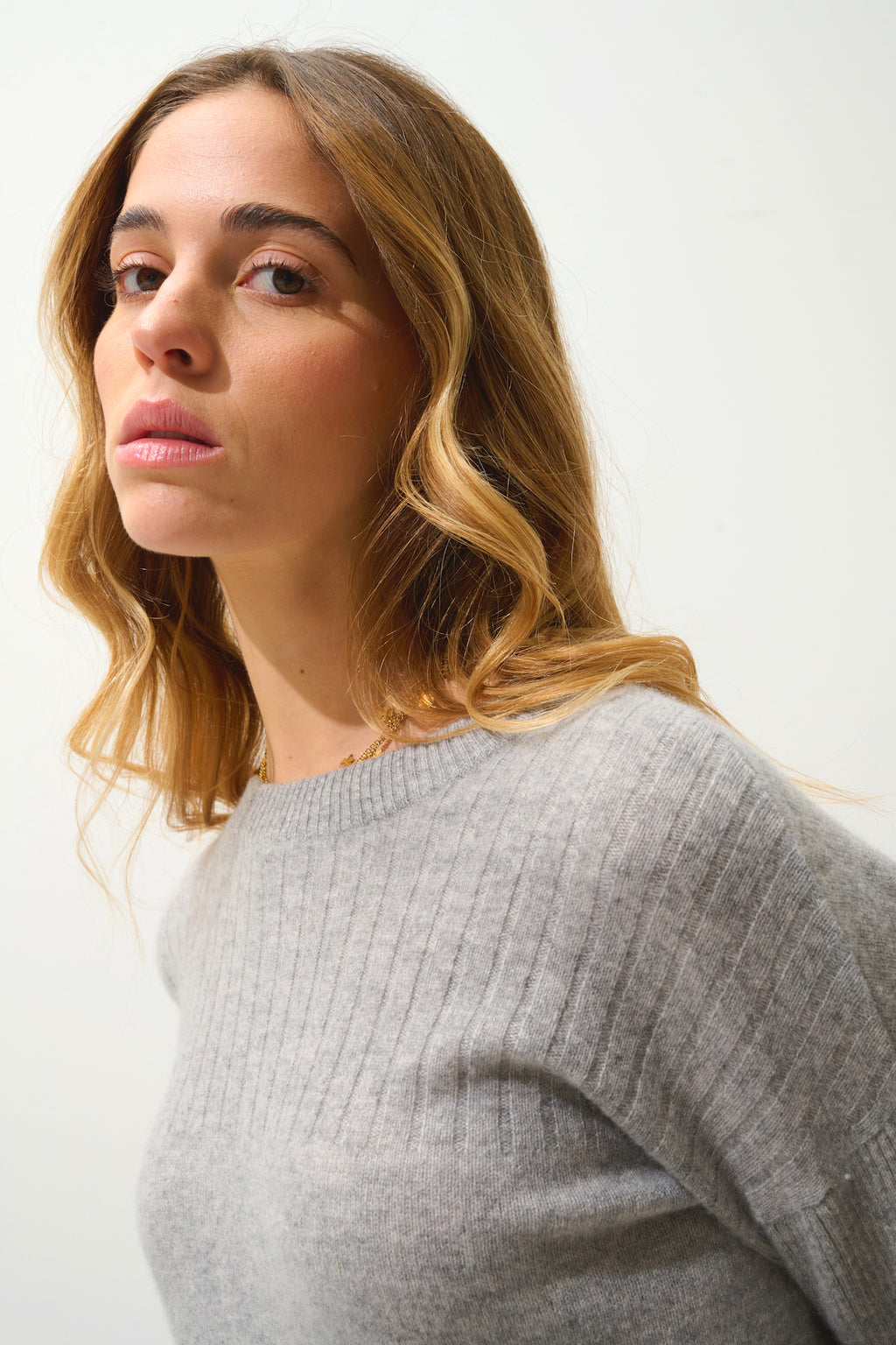 Jersey de cuello redondo - Daria - Nube Jaspeada