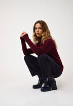 Pull Col Roulé - Suzie - Bordeaux