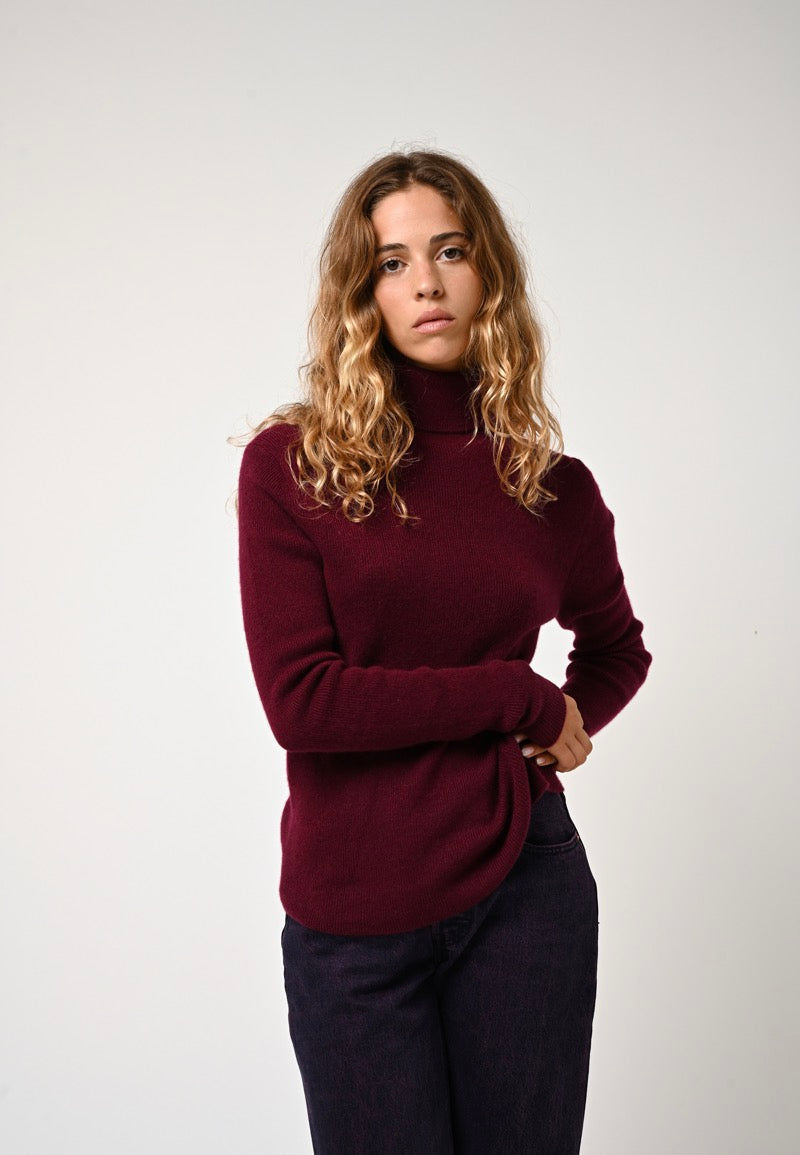 Pull Col Roulé - Suzie - Bordeaux